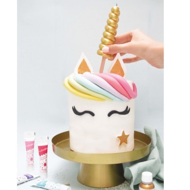 Unicorn Horn Candle Gold Magical Birthday Candle Unicorn Horn XXL Birthday Candle Horn