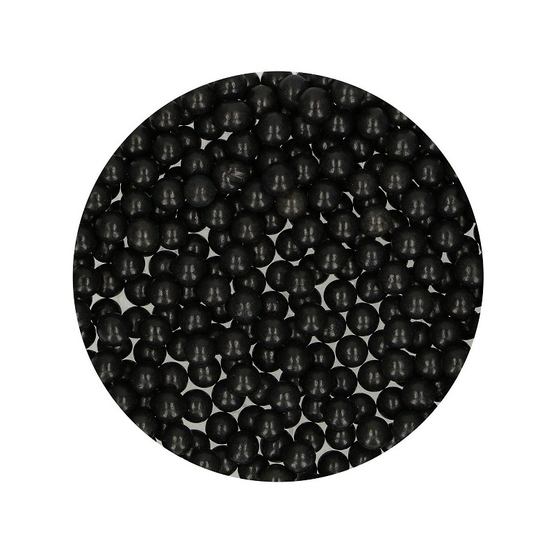 FunCakes 7mm Sugarpearls Black, 80g