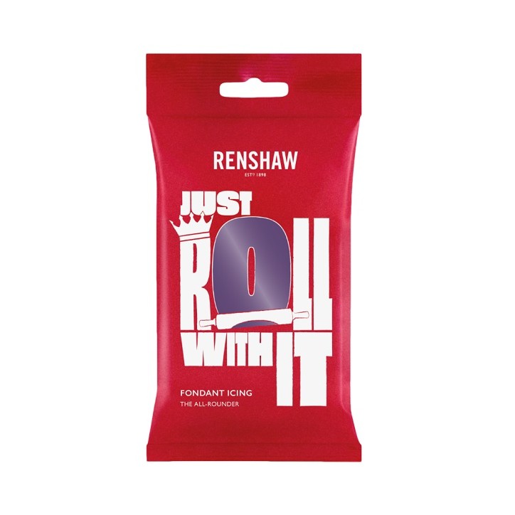 Renshaw Rollfondant Deep Purple 250g – elastischer Fondant in edlem Lila
