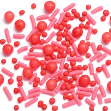 Glutenfree Love & Pearl Sprinkles - Allergene free Sugar sprinkles red/pink - Saracino Pearl Sprinkles Medley