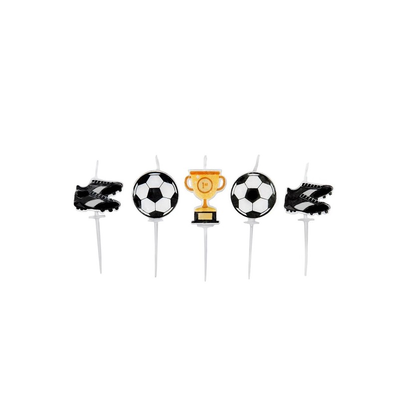 Anniversary House Football Party Pick Candles, 5 pcs
