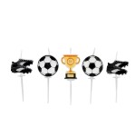Anniversary House Football Party Pick Candles, 5 pcs