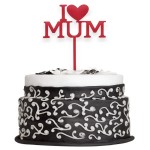 DeKora I Love Mum - Mothers Day Cake Topper 12x9.9cm