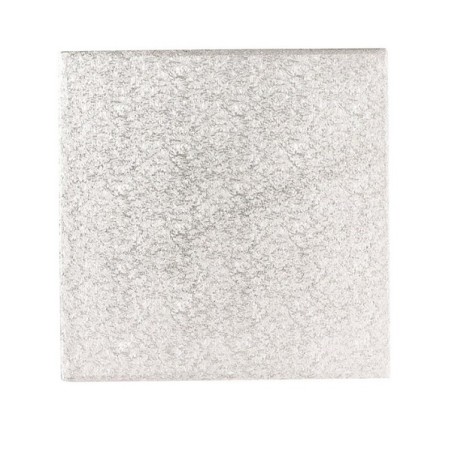 Einweg Tortenplatte Silber Quadratisch 15x15cm - 3mm Cake Board Silber - Kuchenplatte quadratisch