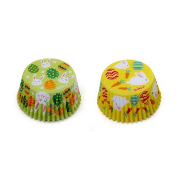 Decora Cupcakeförmchen Ostern – Osterhasi Motiv, 36 Stück, Ø 50 mm, bunt & fröhlich