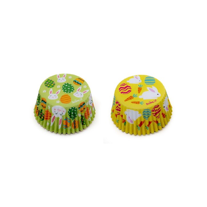 Decora Cupcakeförmchen Ostern – Osterhasi Motiv, 36 Stück, Ø 50 mm, bunt & fröhlich