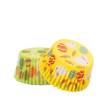 Decora Cupcakeförmchen Ostern – Osterhasi Motiv, 36 Stück, Ø 50 mm, bunt & fröhlich
