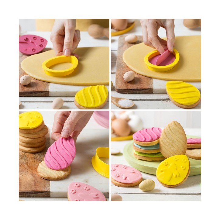 Decora Osterei Ausstecher Set mit Präger 3-teilig kaufen Schweiz | Oster Kekse Decora Osterei Ausstecher Set mit Präger 3-teilig kaufen Schweiz | Oster Kekse