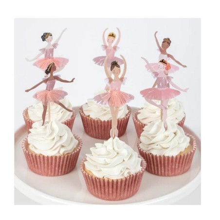Balleria Cupcake Set - Cupcakes für Tänzer - Ballerina Tänzerinnen Muffinförmchen 222939