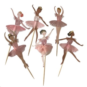 Ballerina Dancer Cupcake Deco Set - Meri Meri Cupcake Kit Ballerina - Dancer Cupcake Topper