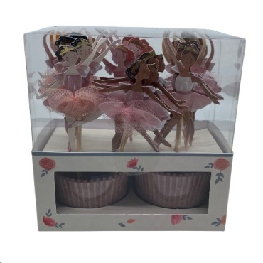 Balleria Cupcake Set - Cupcakes für Tänzer - Ballerina Tänzerinnen Muffinförmchen 222939