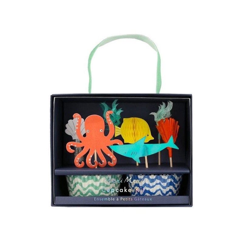 Meri Meri Octopus & Shark Cupcake Kit