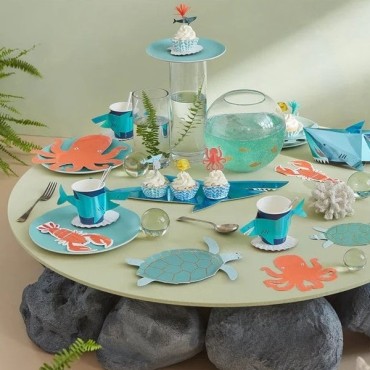 Meeres Cupcakeförmchen Haifisch & Tintenfisch - Meri Meri Meereslebewesen Cupcakeförmchen