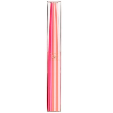 38cm Statemend Birthday Candles Pink assorted - Pink Tall Tapered Party Candles 222426