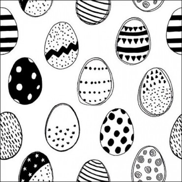 Easter Napkins Easter Eggs All Over Black 23317131 - Black Easter-Egg Napkins