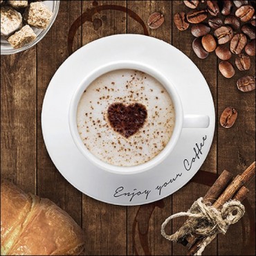 Kaffee Servietten - Kaffeepause Servietten - Coffee Time Servietten - Papierservietten cappuccino
