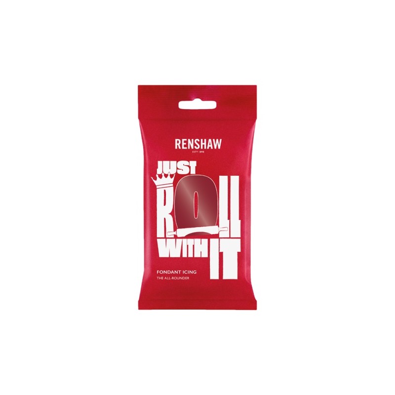 Renshaw Just Roll With It Fondant Icing Ruby Red, 250g