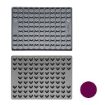 Collory 2.6cm Medium Hearts Silicone Treat-Baking Mat Burgundy