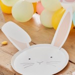 Ginger Ray Easter Bunny Plates wiht interchangeable Ears, 8 pcs