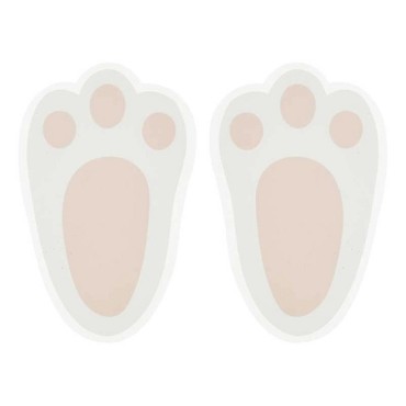 Vinyl Floor Sticker Easter Bunny Footprint - Bunny Footprint Stickers Easter Decoration