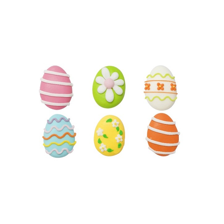 Ostereier Kuchendekor - Zuckerdekor Osterei - Ostern Tortendekoration Glutenfrei