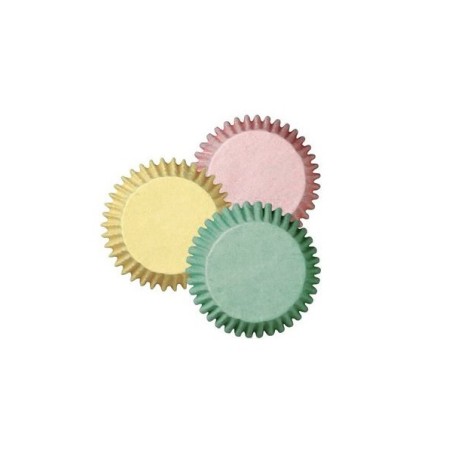 Mini Cupcakeförmchen Uni, Pastell Mini Muffinförmchen, Wilton Mini Cupcake Papierförmchen Pastell