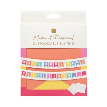 Customisable Write On Birthday Bunting - Make it personal bunting - customisable Party Banner