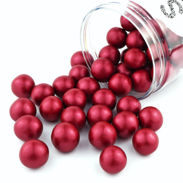 Schokokugeln Bordeaux Tortendekoration Perlen XL Rot - Rubinrote Kuchendekoration