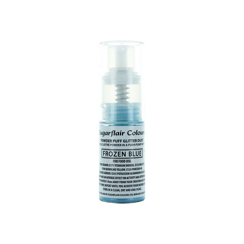 Sugarflair Frozen Blue Powder Puff Dust Spray, 10g