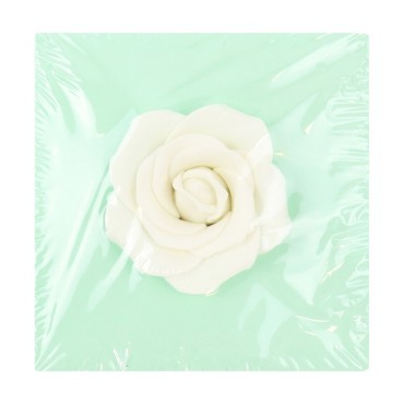 White Edible Sugar Rose - Cake Decor Roses - Edible Rose White - 90mm Sugarrose