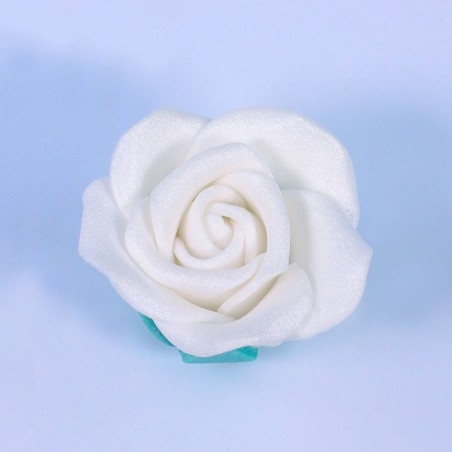 handgefertigte Zuckerblumen Rose - Zuckerrosen Weiss Tortendekoration - Essbare Rosen Kuchendekor