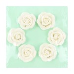 PME 45mm White Sugar Roses, 6 pcs