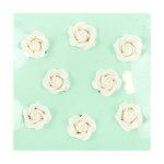 PME 32mm White Sugar Roses, 8 pcs