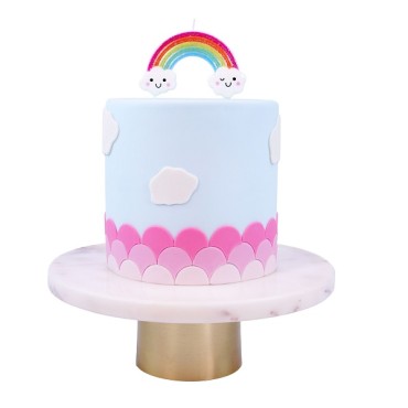 Rainbow Cake Candle - Cake Topper Rainbow Candle - Glitter Rainbow Candle Cake Topper