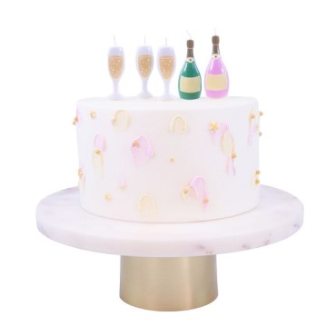 Sektflaschen Kuchenkerze - Prosecco Kerzen - Tortenkerze Champagner
