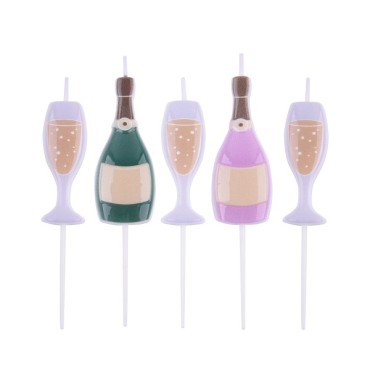 Champagne Bottle Candles - Cake Candles Prosecco - Prosecco Partycandles