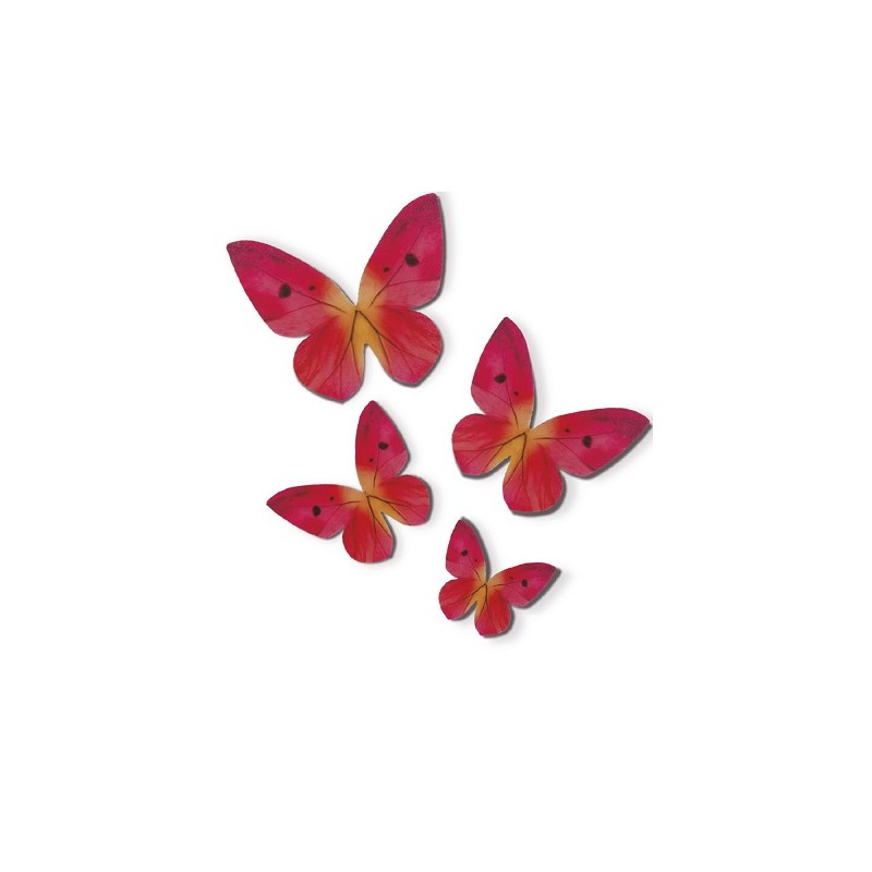 deKora Wafer Paper Butterflies Pink tones, 79 pcs