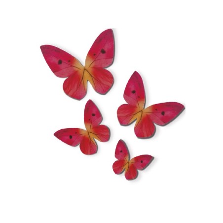 Essbare Schmetterlinge Pink Glutenfrei - Tortendekoration Sommervögel Rosa