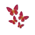 deKora Schmetterlinge aus Esspapier Rosatöne, 79 Stück
