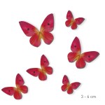 deKora Wafer Paper Butterflies Pink tones, 79 pcs