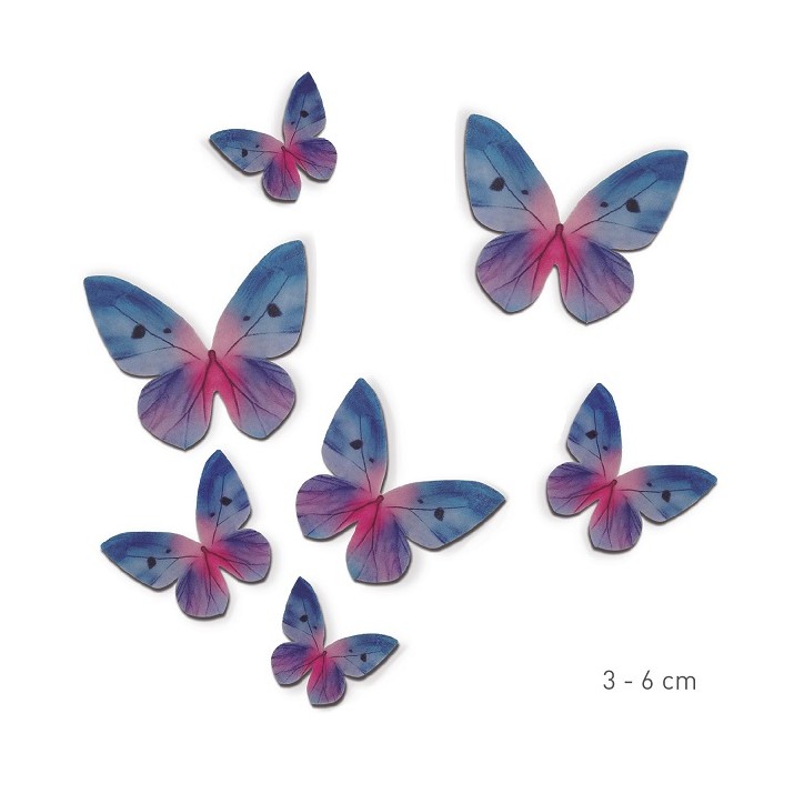 Esspapier Schmetterlinge Blau kaufen Schweiz | Torten Deko Oblaten Esspapier Schmetterlinge Blau kaufen Schweiz | Torten Deko Oblaten