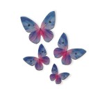 deKora Schmetterlinge aus Esspapier Blautöne, 79 Stück