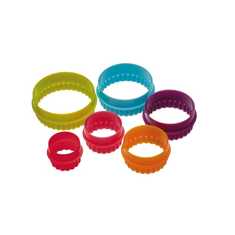 KitchenCraft Colourworks Double Sided Round Cookie Cutters