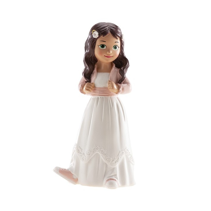 Girl Cake Figure Confirmation / Communion Cake Topper Girl in White Dress Girl Cake Figure Confirmation / Communion Cake Topper Girl in White Dress