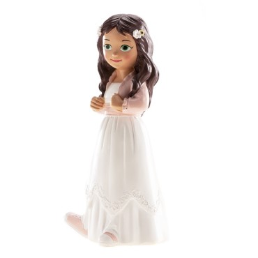 Girl Cake Figure Confirmation / Communion Cake Topper Girl in White Dress