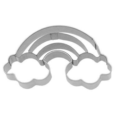 Embossed Rainbow Cookie Cutter - Rainbow with Cloud Cookie Cutter 189669