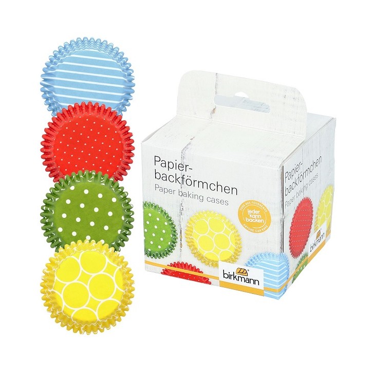 Birkmann Cupcake Papierförmchen gemustert – 100 Stück bunt, Ø 5 cm