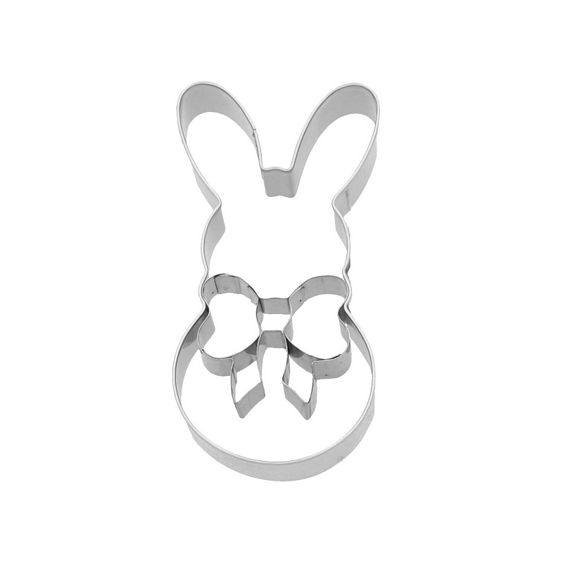 Birkmann Bunny Puschel with Bow Cookie Cutter, 7.5cm