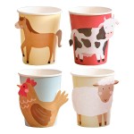 Ginger Ray Farmyard Cups, 8 pcs