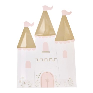 Enchanted Castle Party Plates - Princess Castle Plates - Castle Shaped Plates PC-107